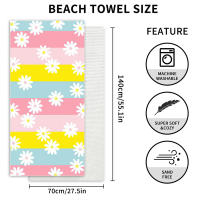 Toalla De Playa De Microfibra Secado Rápido Extra Grande 35x71 Pulgadas Toalla Absorbente Super Para Piscina Viajes Camping - details 4