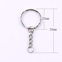 30PCS Anillo De Split Con Cadena Y Anillos De Salto Plata Metal Partes Abiertas Y Conector Para Joyería DIY Unisex - details 3