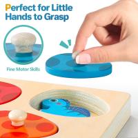 Puzzle De Dinosaurio De Madera Juego Educativo Montessori Para Niños Juguete De Aprendizaje Temprano De 3D Regalo Para Niños De 3-6 Años - details 6