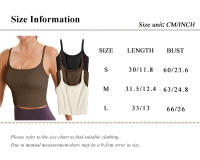 Top De Yoga Para Mujer Sólido Ribbed Sin Mangas Transpirable Basic Summmer Crop Top Deporte Camisola Interior Elasticidad - details 0