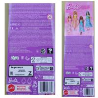 Muñeca Barbie princesa Dreamtopia con falda y corpiño azul y morado, pelo rubio plateado y lila, incluye diadema azul con estrella y collar blanco MATTEL (HRR10) - details 4