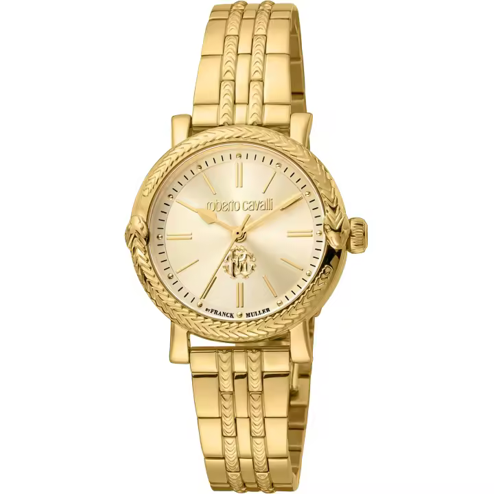 Reloj de pulsera Roberto Cavalli by Franck Muller - RV1L193M0051 correa color: Oro amarillo Dial Champán Mujer - 1