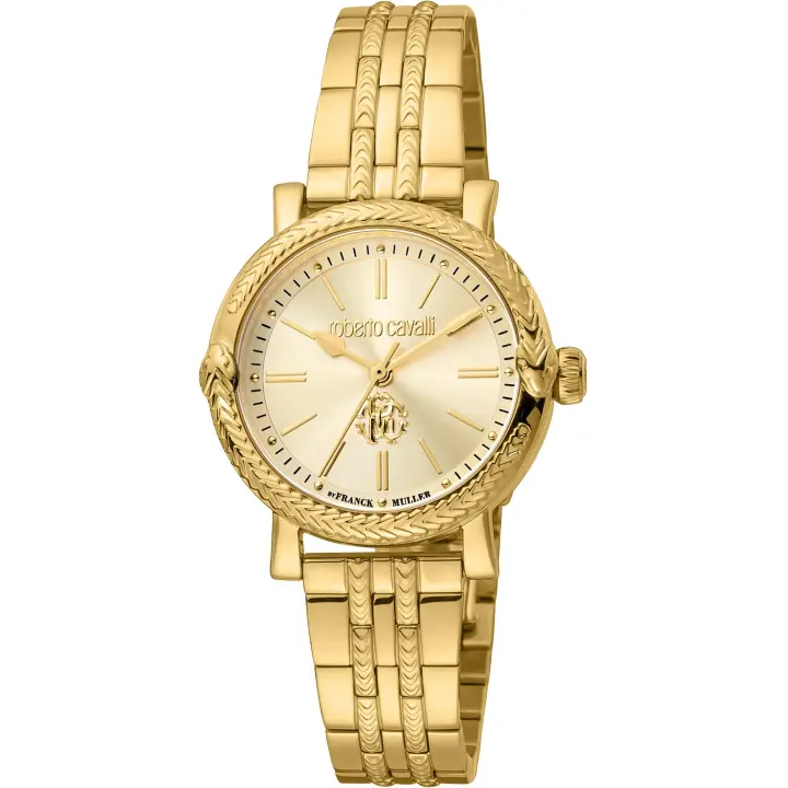 Reloj de pulsera Roberto Cavalli by Franck Muller - RV1L193M0051 correa color: Oro amarillo Dial Champán Mujer - 1