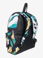 Mochila Roxy anthracite paradiso   negra estampado floral 41 cm de alto, 32 cm de ancho, 11 cm de fondo y capacidad 16 L fabricada con tejido mezcla de poliéster REPREVE™ trazable hecho de botellas de plástico recicladas - details 2