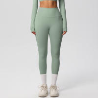 Mallas de beltada Alta para Mujer, pantalones de Yoga, Mallas con bolsillos, Push Up, ropa Deportiva para correr, pantalones de Color sólido - details 15