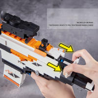 Bloques De Construcción Técnicos AK47 M4A4 AWP P90 Con Motor Set De Juguetes De Armas Para Niños Regalo Educativo Para Niños Y Adolescentes - details 10