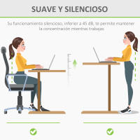 Vinsetto Escritorio de Pie Soporte de Escritorio con Altura Ajustable y 4 Teclas de Memoria para Oficina Hogar 140x70x72-116 cm - details 3