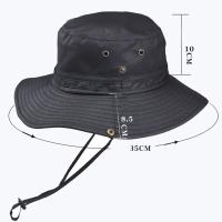 Gorro De Pesca Unisex Para Exteriores Protección Solar Con Cordón Y Cola De Mosca Militar Sombrero De Verano Con Protección UV - details 8