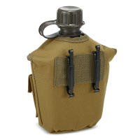 Botella De Agua Para Camping Y Senderismo 1L Con Tapa Resistente Al Impacto Y Desgaste Material De Aluminio Negro Marrón Y Rojo Para Supervivencia En Exteriores - details 21
