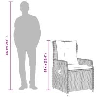 vidaXL Sillones reclinables de jardín 2 uds ratán sintético marrón - details 7