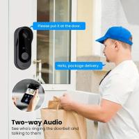Timbre de vídeo inalámbrico con cámara, timbre HD WIFI, tono de llamada para teléfono exterior, cámara de seguridad, intercomunicador de vídeo IR cerca - details 7
