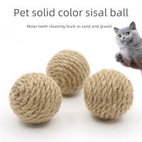 Juguete Para Gatos 10pcs Bola De Sisal Colorido Duradero Muela La Boca De La Bola Con Campana Estimula Los Dientes Y El Juguetumiento - details 0