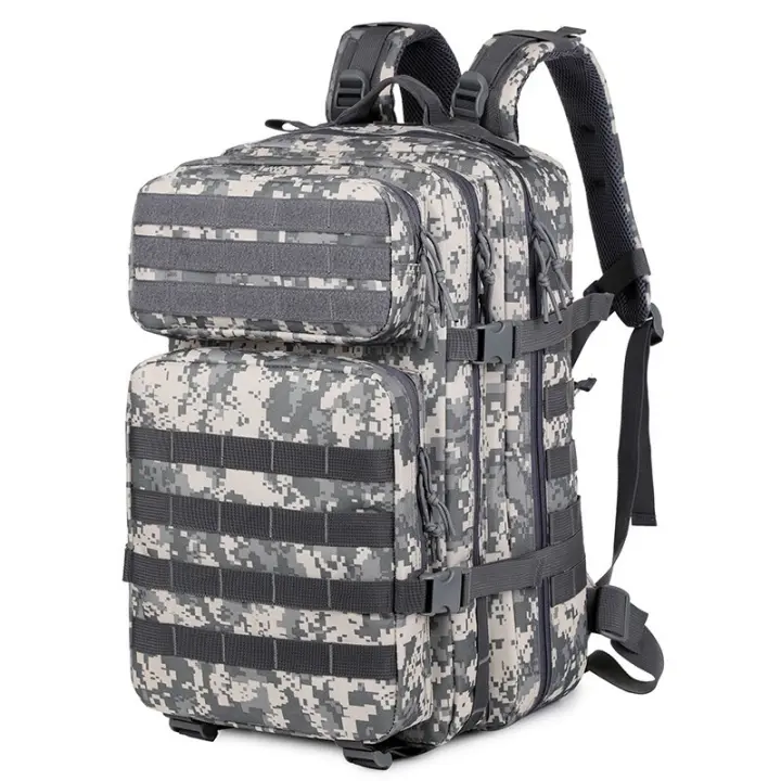 45L Mochila Táctica Militar Paquete de Asalto Gran Bolsa Ordenador Portátil para Viajar Senderismo Camping Trekking Cam - 1
