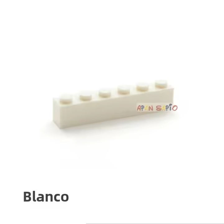 200pcs De Bloques De Construcción DIY Con 1x6 Puntos Bloques De Figuras Gruesos Compatible Con Juguetes De Plástico 3009 Para Niños Educativos Creativos Tamaño Unisex - 1
