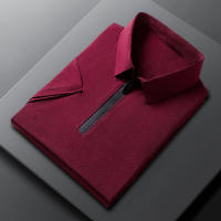 Polera De Polo Para Hombre Con Cierre De Cremallera Y Mangas Cortas En 8 Colores Sólidos Cómoda Y Transpirable Para Verano - details 6