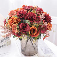 Rosa Artificial De 30cm Para Decoración De Bodas Navidad Vaso Hogar Sala De Estar DIY Bouquet De Margarita Plantas - details 2