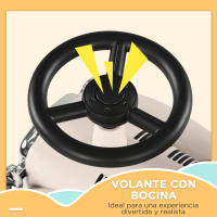 AIYAPLAY Correpasillos para Bebés de 12 a 36 Meses Coche sin Pedales con Bocina Compartimento de Almacenaje y Volante para Interior y Exterior 58x27x35 cm - details 4