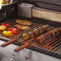 Cesta De Barbacoa Para Camping Y Picnic Herramientas De Asado Al Aire Libre Portátil Antideslizante Resistentes Al Calor Apto Para Carbón Y Sartén De Acero Inoxidable Fácil De Limpia - details 0