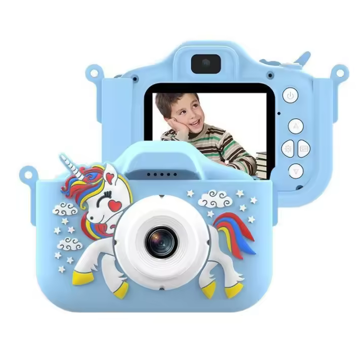 Cámaras Cámara para niños, pantalla IPS 1080P, videocámara de video selfie, cámara digital para niños, tarjeta SD de 32 GB, juguete a - 1