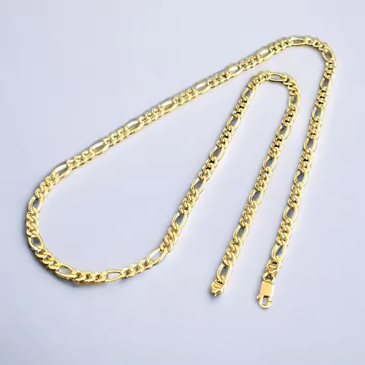 ( ITA ) Collar 3x1 TC 6 Caras 6.50 mm (4.98+1.77) de 60 cm Oro 18 Kilates ( 750 m/m ) con certificado de calidad - 1