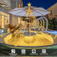 Cadenas De Luces Solar Impermeable De 9.8Ft Con 280 LED Y 8 Modos Para Jardín Camping Decoraciones Navideñas Al Aire Libre Pentagram - details 8