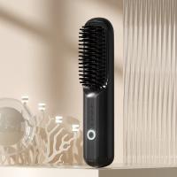Cepillo alisador de cabello portátil, alisador de cabello inalámbrico, mini cepillo alisador de cabello inalámbrico de calentamiento rápido con pantalla - details 3
