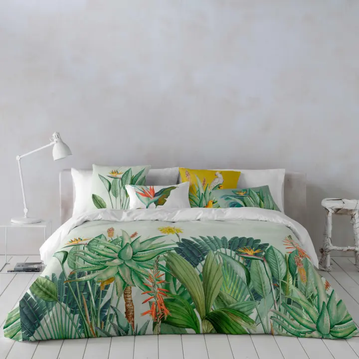 ICEHOME - Funda Nórdica Estampada - Algodón Extrasuave - Incluye 1 o 2 Fundas de Almohada - Cama 90/135/150/180 cm - SANIA - 1