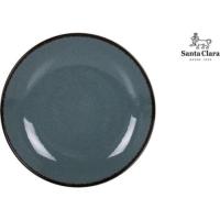 MAXHOME-Vajilla 12pc azul Salvora loza, 4 llanos 27cm, 4 hondos 23cm, 4 postre 19cm SANTA CLARA - details 2
