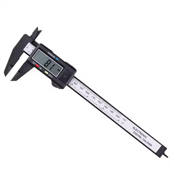 Calibrador Vernier de plástico con cursor electrónico de 0 a 150 mm/0 a 6 pulgadas - 1
