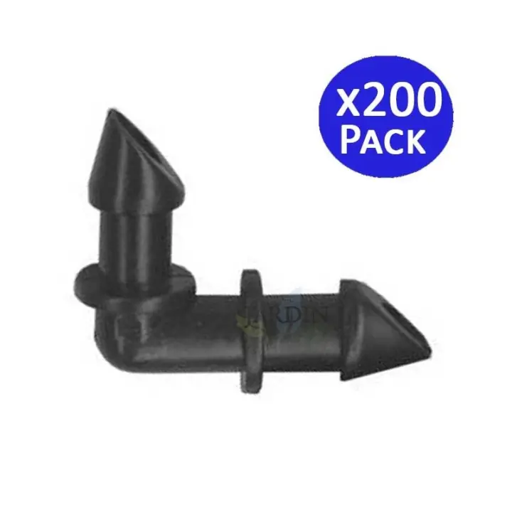 Suinga Pack 200 Codos Microtubo 4mm para Unir 4.5x6.5mm - 1