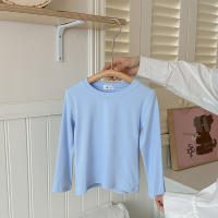 Camiseta De Algodón Para Niños Y Niñas Con Manga Larga En 9 Colores Estilo Casual Solido Base Coat Ropa De Ocio Unisex - details 22