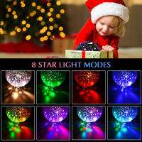 Proyector De Estrellas Nebulosa Para Niños Luz Nocturna Con Cable USB Cambio De Color 12 Rotación 360 Grados Regalo Romántico Para Mujeres Y Niños - details 1