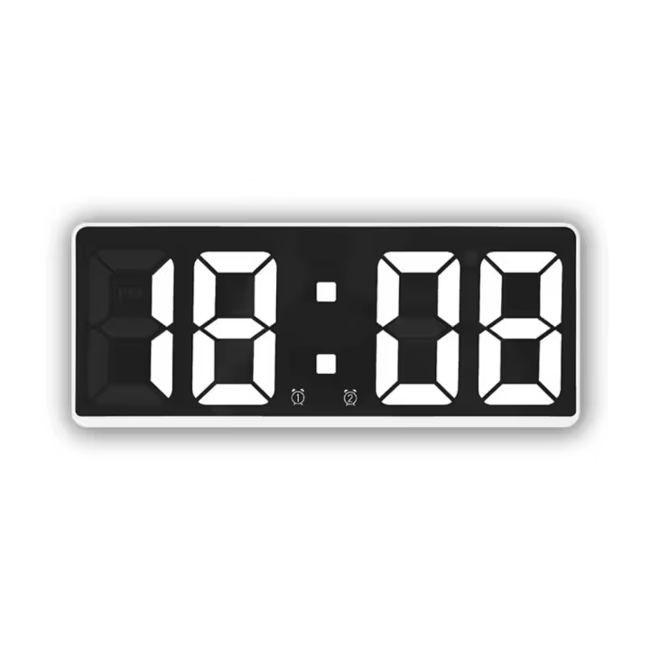 Reloj De Mesa Digital Con Control De Voz Temperatura Modo Nocturno Anti-Disturbios LED Reloj De Alarma Para La Pista - 1