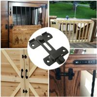 Cerradura De Puerta De Acero Inoxidable Latch Flip Latch Cerradura De Seguridad Para Armario Cerradura De Puerta Deslizante Herramienta De Cierre Negro Mate - details 1