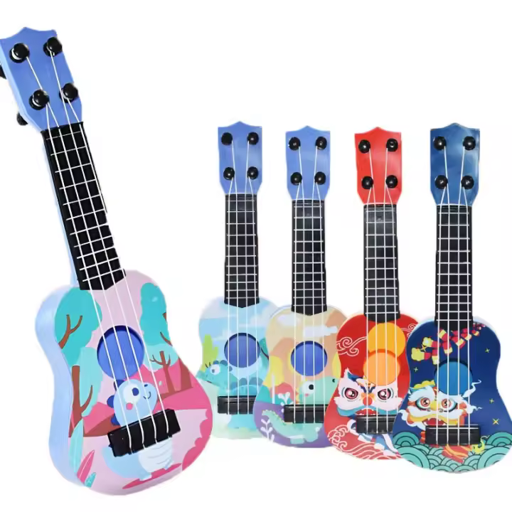 Mini Guitarra De 4 Cuerdas Clásica Ukulele Juguete Instrumento Musical Para Niños Principiantes Simulación De Juego Educativo Pequeña Guitarra - 1