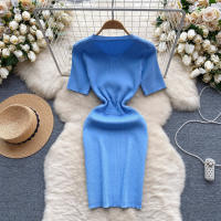Vestido Bodycon Elegante De Encaje Frontal REALEFT Para Mujer Verano 2024 Nuevo Estilo Vintage Slim V-Neck Longuerza Mini - details 5