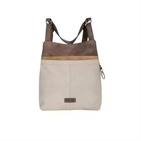 Gabol Mochila/Bolso Antirrobo de Mujer - Colección Edna - Bolsillo Frontal/Lateral no eso- Referencia 601643-006 Beige - Medidas 29x33x12 Cm - Nueva Colección 25 - - - 1