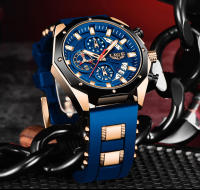 Reloj Deportivo De Lujo Para Hombre LIGE 2025 Reloj De Cuarzo Impermeable Con Cronógrafo Y Fecha Correa De Silicona Moda Y Casual - details 3
