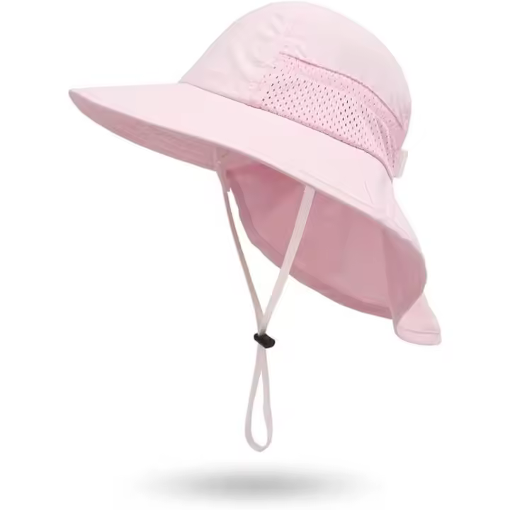 Sombrero protector solar para Bebés, Niños Pequeños, niñas y niños Pequeños, para Nadar EN LA Playa al Aire Libre, pink color - 1
