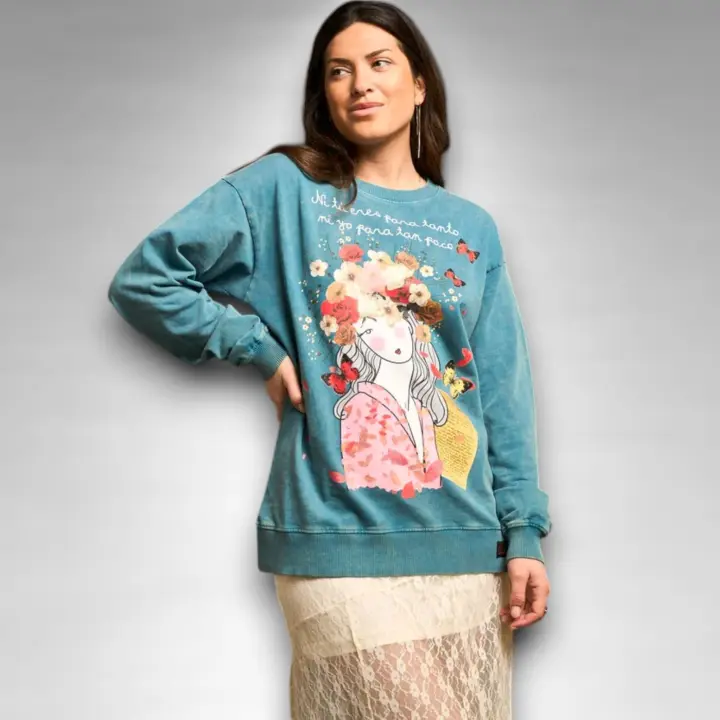 Sudadera "Amor Propio" Anabel Lee - Oversize, Fade Out y Glitter - 1