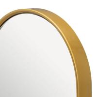 MIRAMAX-Set 2 espejos pared para vestidor marco dorado. redondo 21cm y un espejo ovalado 62cm x21cm  ideales para combinar en cualquier estancia de la casa. - details 2