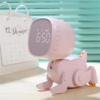 Mov-Reloj despertador para niños, Reloj de entrenamiento para dormir para niños con Luces Nocturna, Reloj despertador recargable con música, Reloj digital de Dinosaur para niños y niños (Green) - details 2