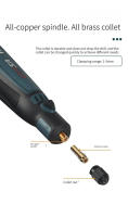 Kit De Herramientas Rotativas Recargables Por USB 3 Velocidades Mini Herramienta Eléctrica Para Bricolaje Taladro Pulido Grabado - details 0
