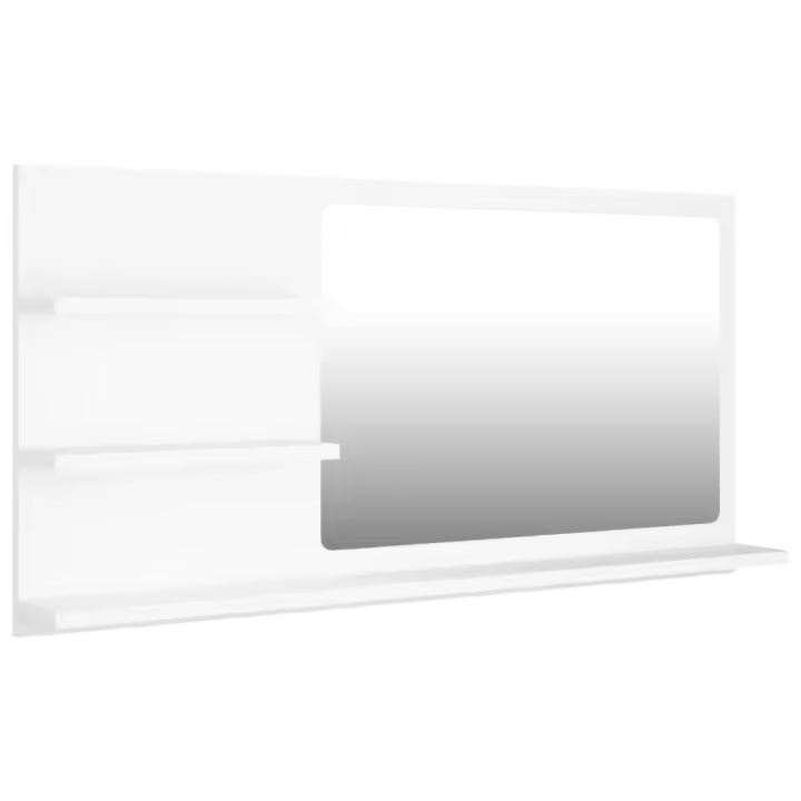 Espejo de baño Madera contrachapada Blanco 90x10,5x45 cm - 1
