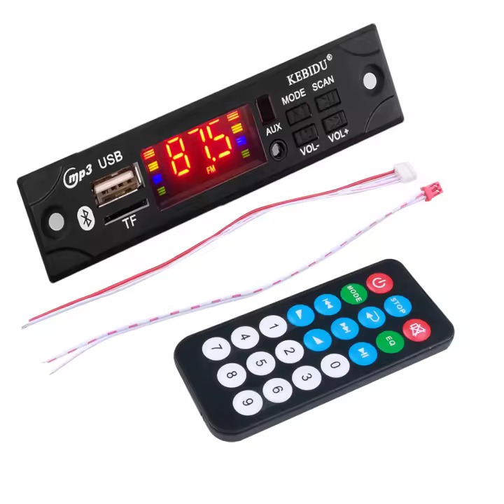 Decodificador De MP3 12V Con Pantalla Color Bluetooth Inalámbrico Para Automóvil USB TF FM Radio Módulo De Reproductor MP3 - 1