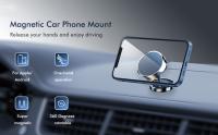 Soporte Movil Coche, Soporte Magnético para Teléfono de Coche POWERLAND - Aleación de Aluminio Negro Elegante, Rotación de 360 °, GPS y Todos Los Smartphones - details 0