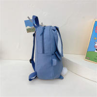 Mochila Personalizada Kawaii Con Orejas De Conejo Y Colgante De Oso Peluche Para Niñas Escolar Con Cierre De Cremallera Material Nylon Y Poliéster - details 12