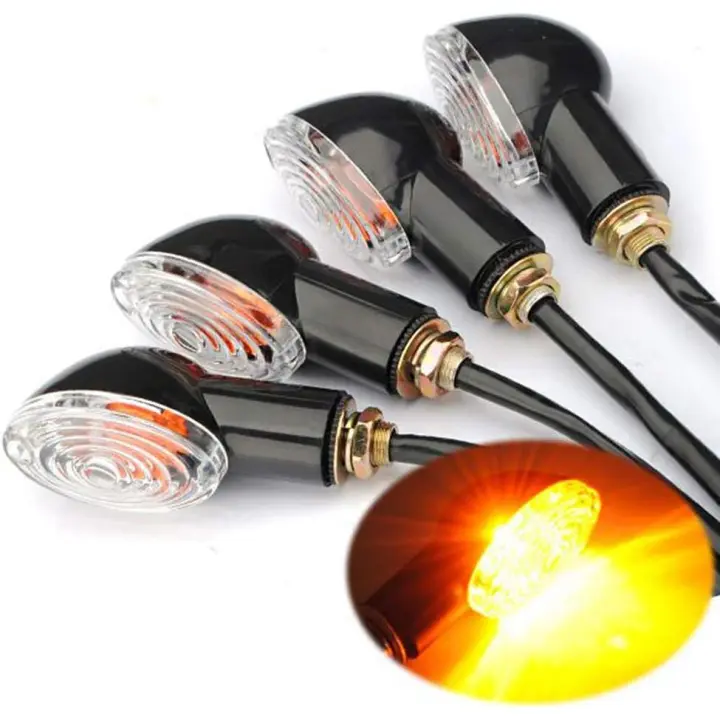 luces intermitentes para motocicleta, miniluces de señal de giro de 12 V, impermeables, universales, para motocicleta, scooter, quad, cruiser, todoterreno - 1