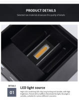 Lámpara De Pared LED Impermeable 6W Para Decoración Interior Y Exterior Luz De Punto De Luz LED AC85-265V Para Hogar - details 5