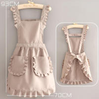 1Pc Delantal Coreano Estilo Cuté Para Mujer Para Tienda De Uñas Cocina Café Sin Mangas Para El Hogar Y Limpieza - details 0